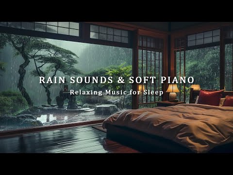 Fall Into Sleep Instantly : Stress Relief Music with Rain Falls Outside the Window | Relaxing Music