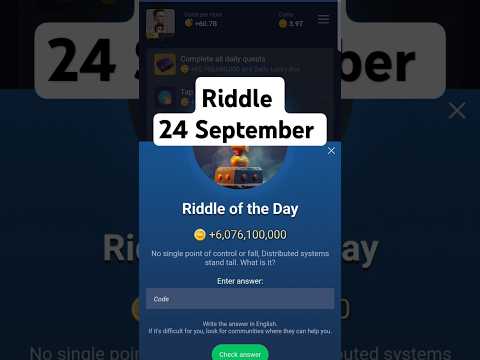 X Empire riddle of the day today 24 September | Musk empire riddle