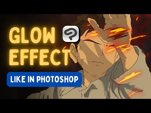 How to Add Glow Effect to Layer Automatically like Photoshop in Clip Studio Paint?!! Example SPARKS