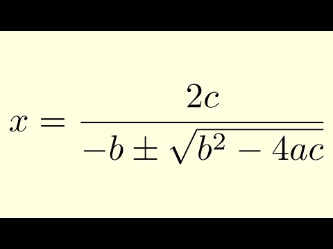 The Quadratic Formula No One Taught You