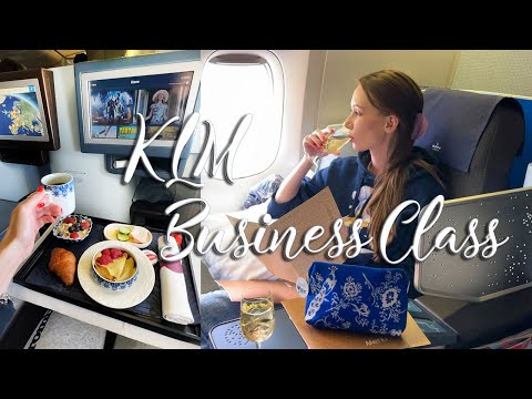 KLM BUSINESS CLASS TRANSATLANTIC FLIGHT: VANCOUVER to AMSTERDAM to WARSAW