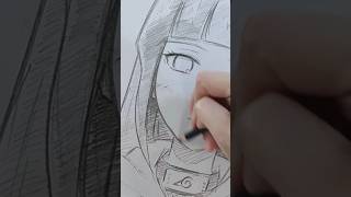 How to draw Hinata Hyuga #draw #howtodrawanime #hinata #naruto #shorts