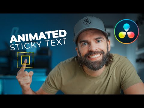 How to Stick ANIMATED TEXT to an Object in Davinci Resolve 18 | Tracking Tutorial