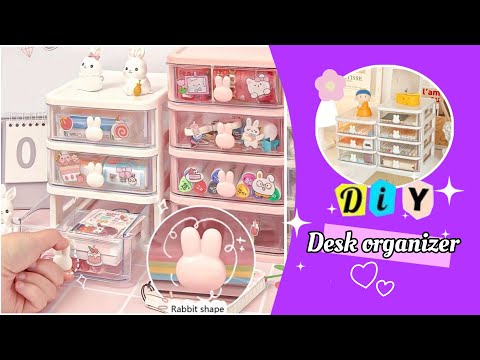 DIY desk organizer 🐰/ How to make rabbit handle desk organizer / desk organizer