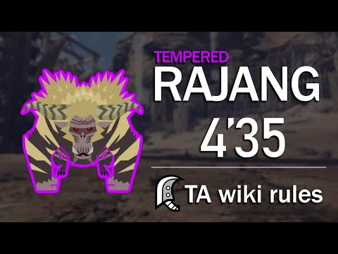 【MHWI】Tempered Furious Rajang GreatSword Solo 04'35"31 (TA Wiki Rules) | 激昂したラージャン 大剣ソロ