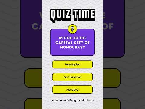 Wich is the capital city of Honduras ? #shorts #countries #geography #honduras  #city #viral