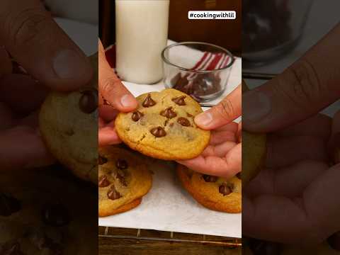 ASMR Chocolate Chip Cookies #shorts #cooking #cookies #recipe