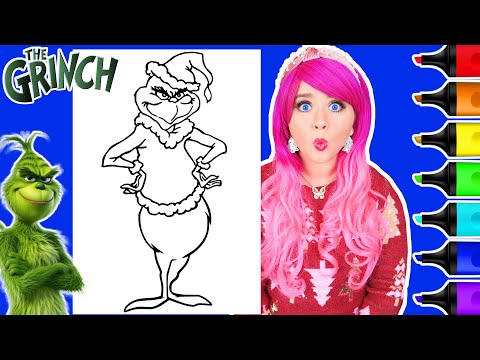 Coloring The Grinch Christmas Cartoon Santa Suit Coloring Page | Ohuhu Art Markers