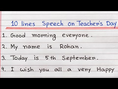 10 lines speech about Teachers Day easy | 5th September speech | Teacher’s Day speech writing