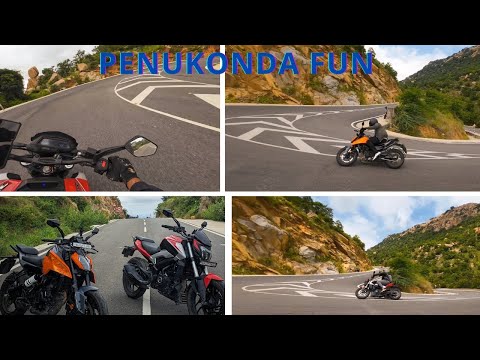 Penukonda fort empty roads cornering fun💥 || Duke 250 vs Dominar 250 || weekend getaway || penukonda