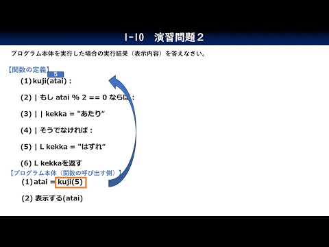 1-10_演習問題２／共通テスト情報Ⅰプログラミング対策／技術評論社