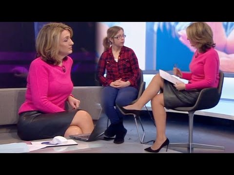 Victoria Derbyshire | Pink Top + Leather Skirt!