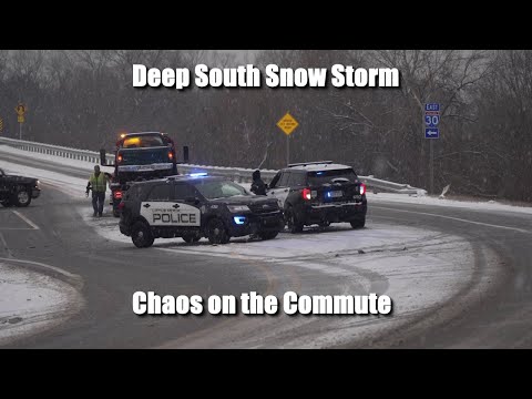 01-09-2025 Little Rock, Arkansas - Heavy Snow during Commute - Travel Trouble