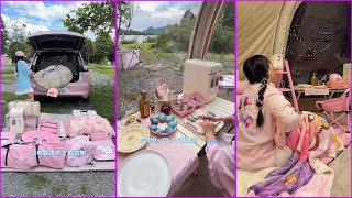 Immersive Bed-Car Camping🎀| Girls Go Camping On A Tram On A 40-Degree Hot Day✨