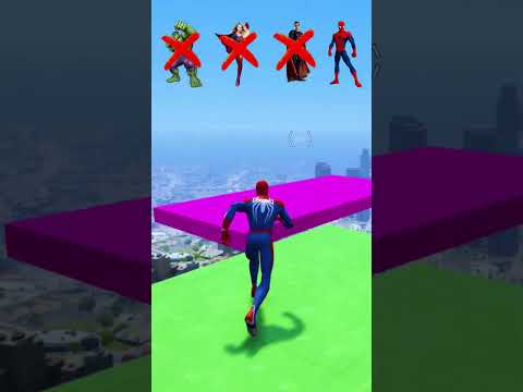 GTA5 - which superheroes is luckier? #228  #gta5 #spiderman #gtavsuperman