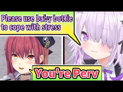 How Okayu Copes With Stress is Unbelievable for Marine [ENG SUB] Hololive