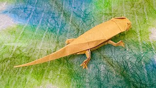 【Origami】Lizard How to fold 【折り紙】トカゲの折り方