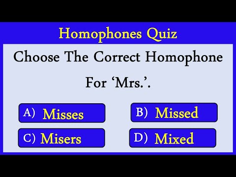 Homophones Quiz 15: Can You Score 10/10?