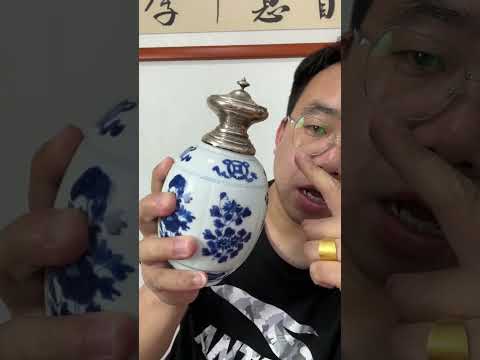 清代康熙时期青花瓜棱罐#明清瓷器 #让文物抖起来 #青花瓷 #器物之美 #古玩