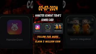 Hamster Kombat Daily Combo Cards +5,000,000 FREE Coins ✔ #hamsterkombat #hamsters #crypto