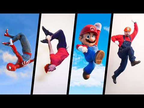 Trying ALL Stunts In Real Life (Spider-Man, Sonic, Mario, MORE!)