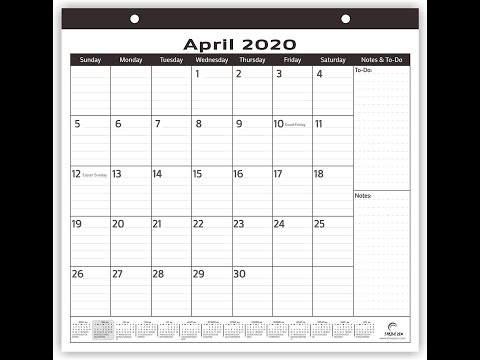 2020-2021 Minimalist Magnetic Calendar  for Fridge by StriveZen, April 2020 -December 2021