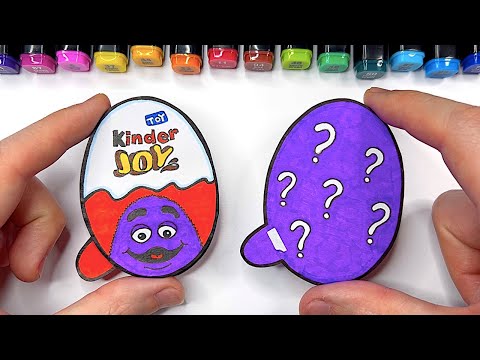 DIY Grimace Kinder Joy Paper Craft / How to Make / Easy Paper Craft Ideas