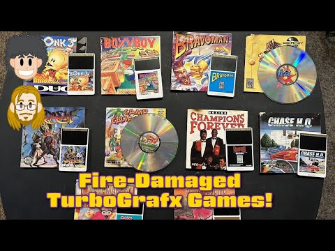 TurboGrafx-16 Fire-Damaged 127 Games Ebay Auction