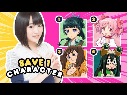 🔥 Save ONE Character for each VOICE ACTOR part 2💥 ANIME QUIZ