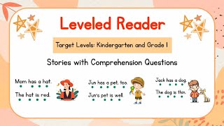 Reading for Kindergarten and Grade 1 | Leveled Reader 2 | Reading Comprehension