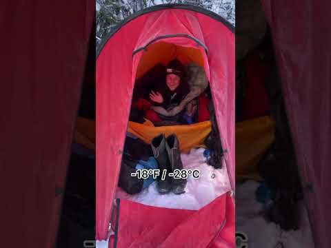 Camping above the arctic circle at -18F/-28C degrees!