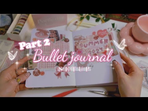 2024 Bullet Journal Setup🩷 | plan with me 🌸chill vibes 🎶