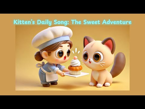 Kitten’s Daily Song: High Street Sweet Adventure – A Magical Dessert Journey #cute #song #3d #kitten