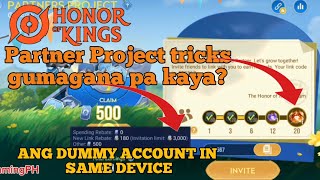 Honor of kings Partner projects tricks gumagana pa ba? same device #honorofkings #partnerproject