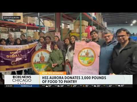 CBS News Chicago covered SewaDiwali food donation in Aurora