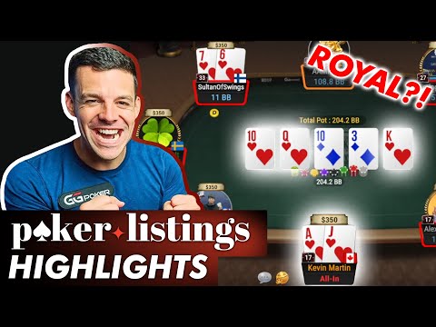 Kevin Martin hits a Royal Flush 😱 Online Poker Highlights!