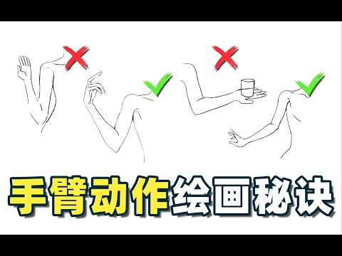 【绘画教程】不要再画竹竿啦！告诉你如何轻松搞定透视和肌肉！