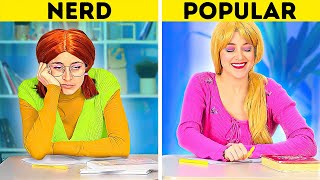 NERD vs POPULAR || Crazy School Situations That Will Cheer You Up