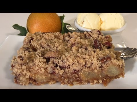 How To Make Asian Pear Crumble Dessert-Asian Food Recipes