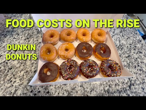 Food Prices Going Up ~ How Much Does a Dozen Dunkin Donuts Cost?