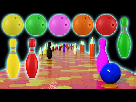 🎳 Bowling Ball Smashes Kinetic Sand Dinosaurs, Eggs, Shapes & Pins! 🦖🌈 Fun Learning for Kids! 🌟