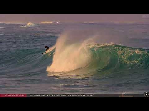 Dec 27, 2024:   XL Wave Forecast = Big Wave Surfing at Historic Waimea Bay, North Shore of Oahu