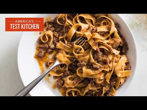 One-Pot Weeknight Pasta Bolognese | America's Test Kitchen (S24 E11)