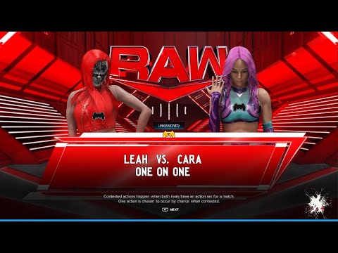 AWA Monday night dawn: Leah vs cara