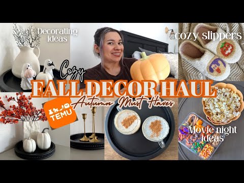 OMG!! TEMU FALL HAUL 2024 | FALL &HALLOWEEN DECOR 2024, AFFORDABLE FALL ESSENTIALS #temu #temuhaul