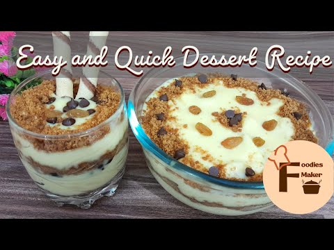 Easy and Quick Dessert Recipe - Candy biscuit dessert