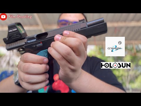 Test distance bullet group of dot mounted handgun | Film Shooting