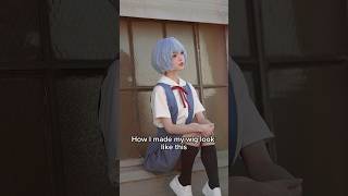 how i made my rei wig #tutorial #cosplay #evangelion