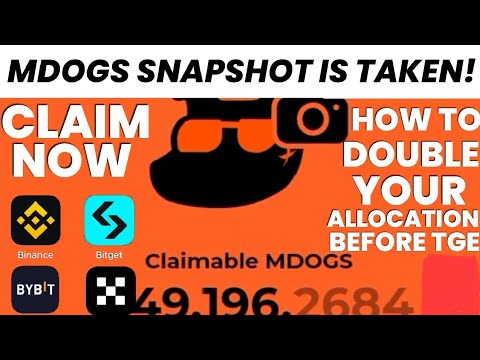 MDOGS SNAPSHOT COMPLETED || HOW TO CLAIM & DOUBLE YOUR TOKEN ALLOCATION BEFORE TGE