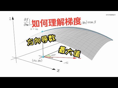 如何理解梯度（方向导数的最大值）｜数学｜微积分｜高等数学｜马同学图解数学